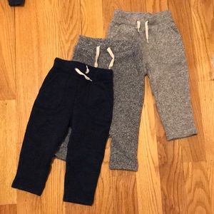 3 pair: Baby Gap 2T cozy drawstring sweatpants